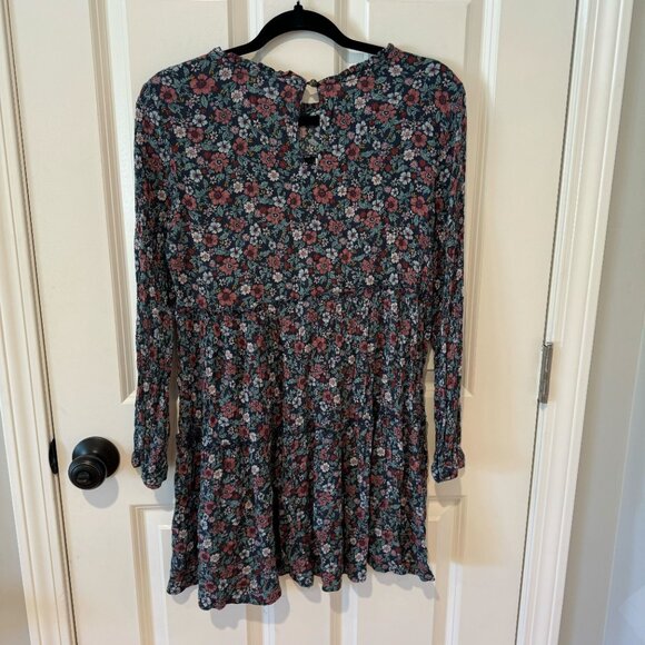 Knox Rose Long Sleeve Floral Baby Doll Dress -‎ Size Small - Picture 2 of 7